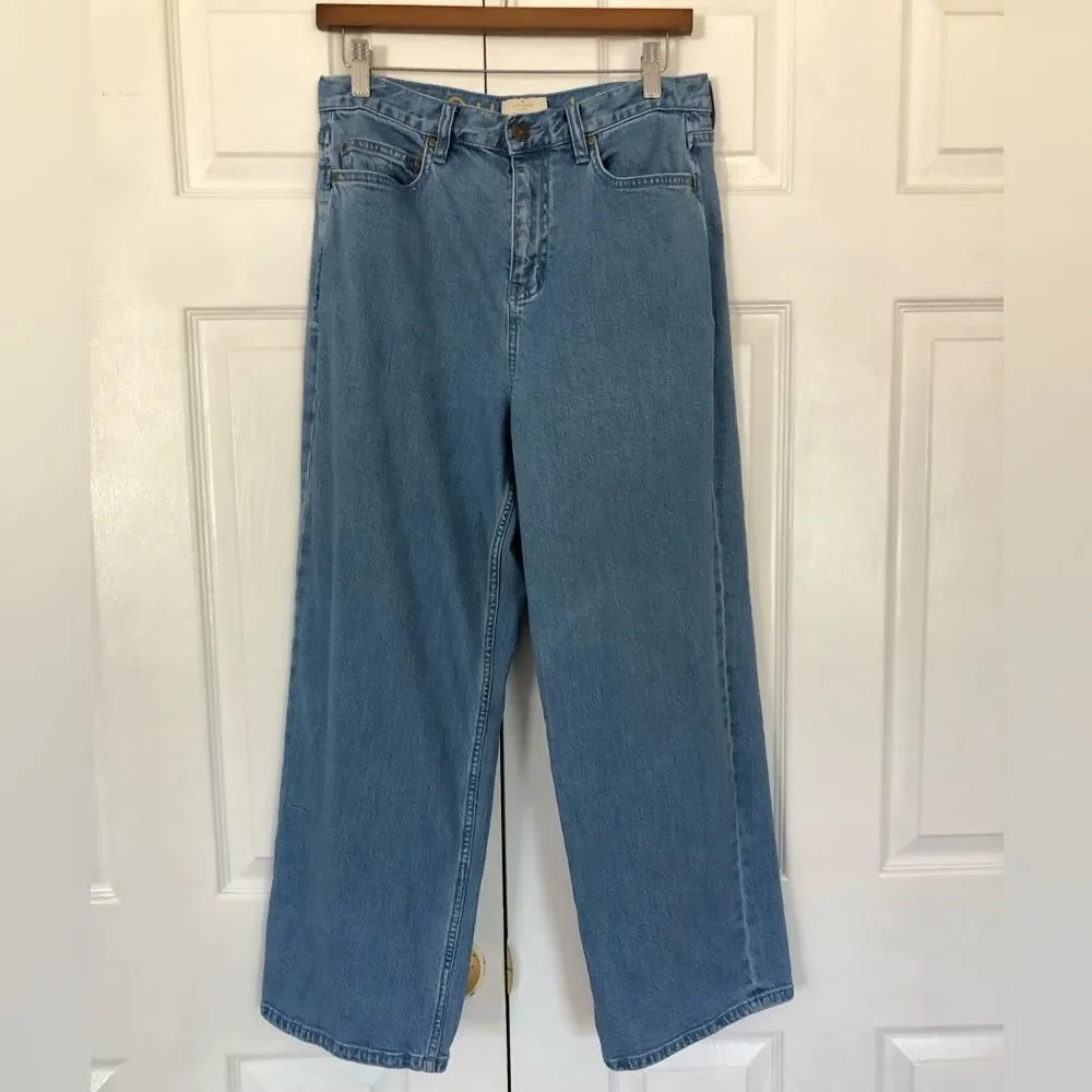 KATE SPADE Jeans Wide Leg Denim Cropped Jeans Size 30